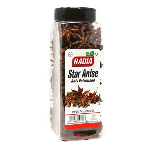 Badia Star Anise, 7 oz - Whole Dried Star Anise Pods for Baking, Teas & Authentic Dishes, Aromatic Spice