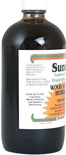 Sundial Traditional Jamaican Organic Wood & Root Herbal Tea [Pack of 2 - Maroon - 16 oz.]