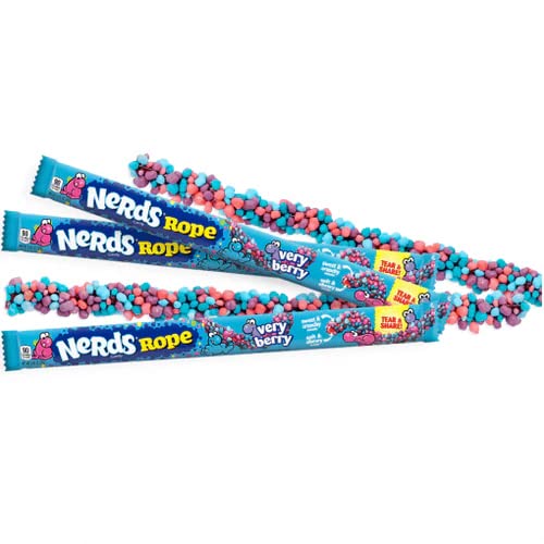 Nerds Rope Variety Pack (12 Count) Very Berry & Rainbow - 0.92oz, Bulk Individually Wrapped Nerd Ropes Candy, Chewy Gummies - By Dr. Variety