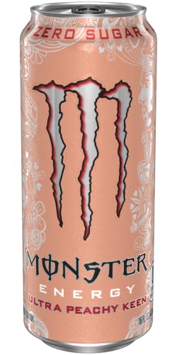 Monster Energy Ultra Peachy Keen, Sugar Free Energy Drink, 16oz