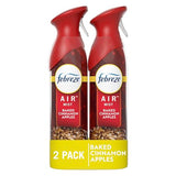Febreze Air Mist Air Freshener Spray, Odor-Fighting Room Spray, Air Fresheners for Home and Bathroom and Kitchen, Aerosol Can, Baked Cinnamon Apples