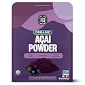 FGO Organic Acai Powder, 1 Pound / 16oz Bulk Resealable Pouch, Freeze Dried Superfood Berry from Brazil, No Sugar & Additives,Great for Drinks