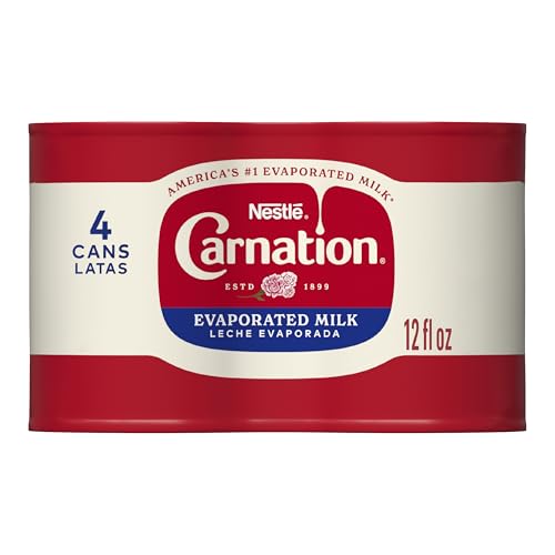 Nestlé Carnation Evaporated Milk Canned, Vitamin D Added, 4Pk 12 fl oz