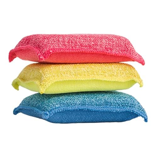 Miracle Microfiber scrubbing Sponges Non-Scratch Sponge Scrubber Heavy Duty Multi-Purpose Cleaning of Dishes, Kitchen, Baths, and Countertops, Machine