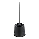 Basic Toilet Brush, Toilet Bowl Cleaner Brush with Holder, Toilet Bowl Brush, Toilet Brush with Holder, Plastic, Weiß, Dimensions 5.5 x 15 x 5.5 in