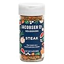 Jacobsen Salt Co. Steak Seasoning - Sea Salt Soy-Free, Non-GMO, Gourmet Seasonings and Spices for Cooking, Made in USA, Real Salt Flakes - 2.4oz