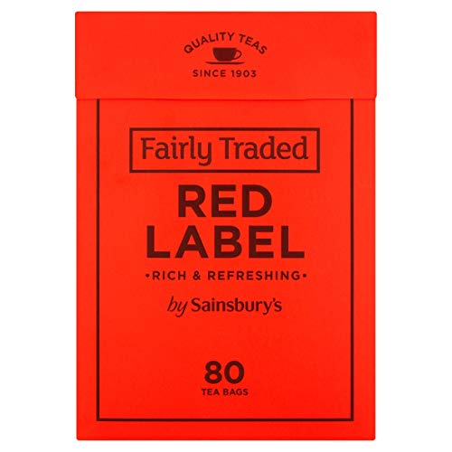 3 Set - Sainsbury's Red Label Back Tea | 80 Teabags | Fairtrade Tea from England