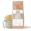 100% Organic White Millet by Grand Teton Ancient Grains | Shelled, Gluten-Free, Hulled Grain for Salads, Pilafs, & Soups | Whole Grain Ready for Milling, (5 Pounds)