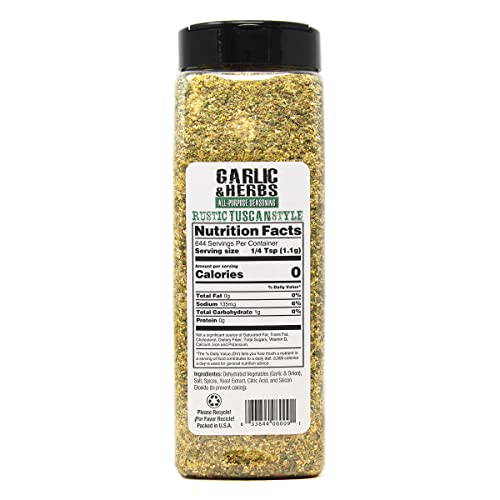 Kingsford Garlic & Herbs All-Purpose Seasoning, 25 oz - Rustic Tuscan Style for Cooking, Grilling & Marinades