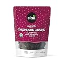 Elan Organic Sun-Dried Thompson Raisins, 7.9 oz, Dried Fruits, No Added Sugar, Non-GMO, Vegan, Gluten-Free, Kosher, Healthy Snacks, Naturally Sweet