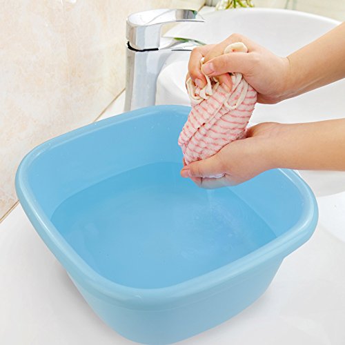 Anbers 12-Quart Dish Pan/Wash Basin, 13" x 13" x 5.12", Set of 4