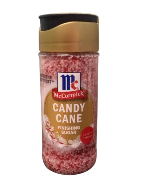 McCormick Holiday Finishing Sugar Variety Pack, Chocolate Hazelnut, Candy Cane, English Toffee Flavors, Limited Edition Dessert Topping, 3 Count