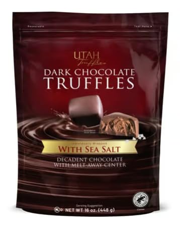 Truffle Bites, Dark Chocolate with a hint of Sea Salt (16 oz Bag / 32 ct)