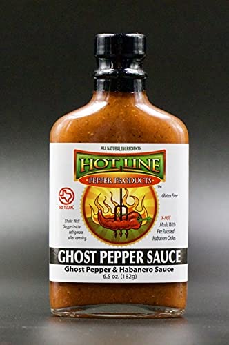 HOT LINE PEPPER PRODUCTS Gourmet Hot Sauces (2) Evil Ooze, 2) Ghost, 4 pack)