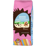 Crazy Cups Decaf Flavored Ground Coffee, Decaffeinated Coconut Caramel Coffee, For Brewing Flavored Hot or Iced Decaf Caramel Coffee, 10oz