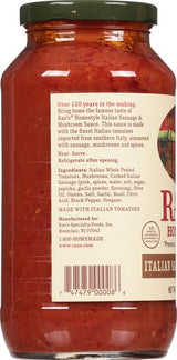 Rao's Homemade Sausage & Mushroom Sauce Made with Italian Tomatoes, 24 oz