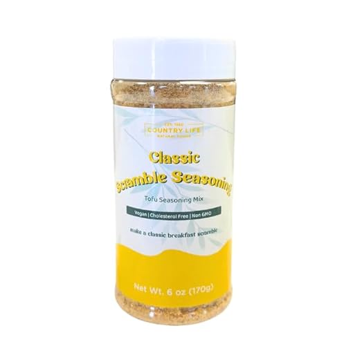 Country Life Tofu Scramble Seasoning, Vegan, Made with Organic Ingredients, Non-GMO, Plant-based, Herbs and Spices, 6 oz