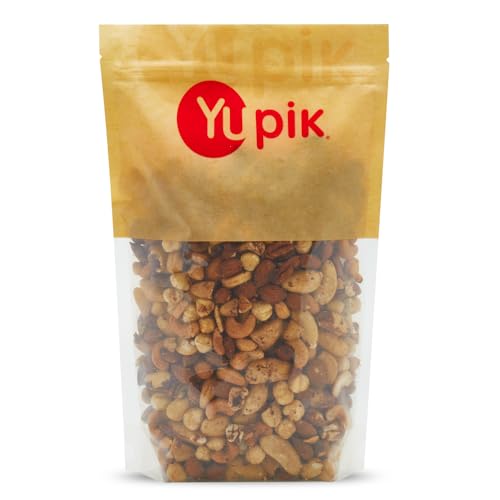 Yupik Deluxe Roasted Unsalted Nut Mix, 2.2 lb (35.2 oz), Vegan, Gluten Free, Cholesterol Free, Salt Free, A Blend of Brazil Nuts, Almonds, Cashews