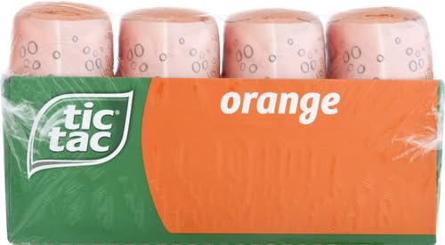 Tic Tac Orange, On-the-Go Pocket-Sized Mints, 200 pieces, 4 Bottle Packs, 3.4 oz Each