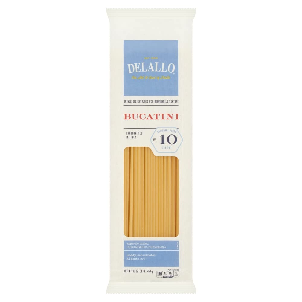 DeLallo Bucatini Pasta 1 lb - 16 per case