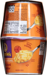 Annie's Real Aged Cheddar Microwave Mac and Cheese with Organic Pasta, Made with Real Cheese, Dinner Side or Snacks, 4 Cups, 8.04 oz
