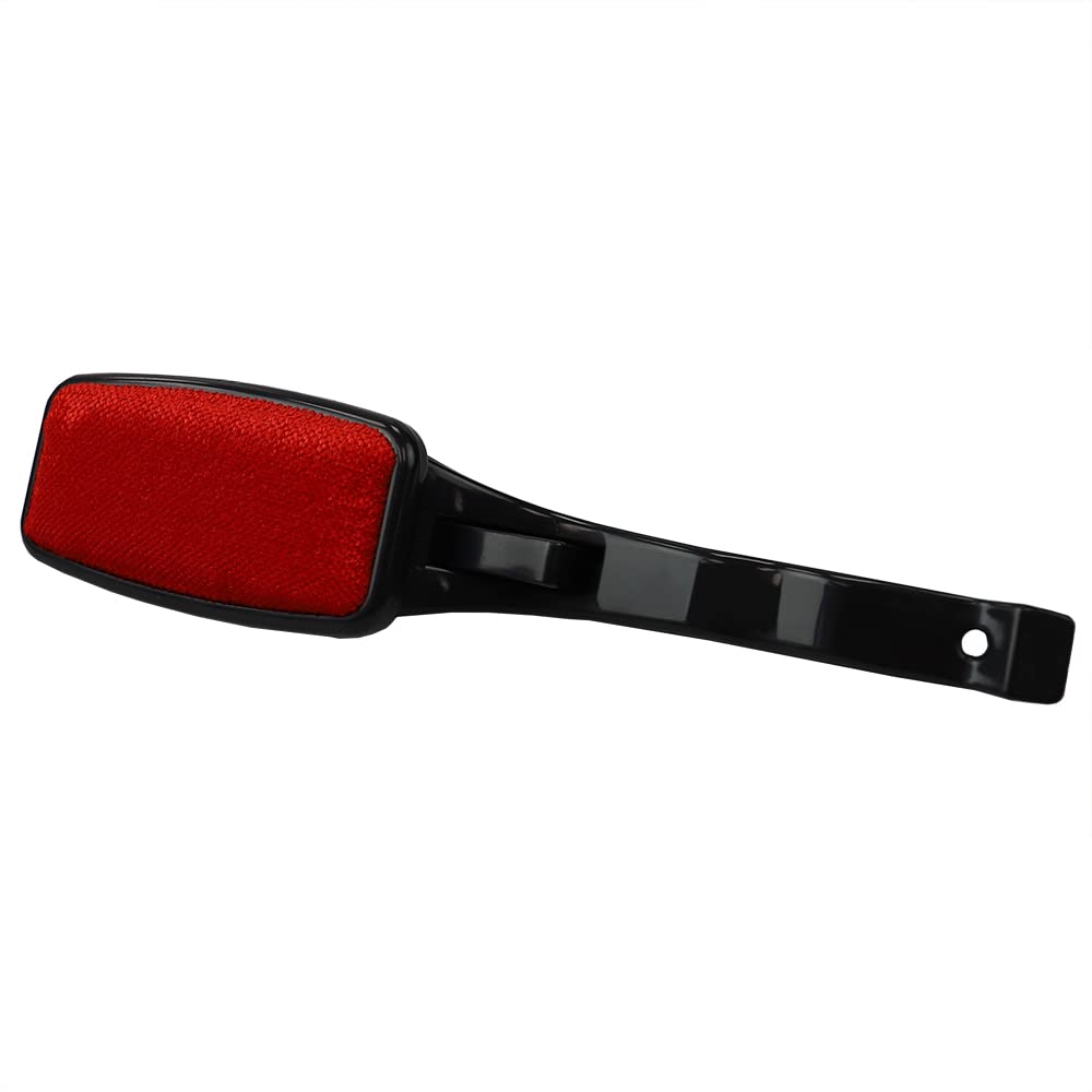 Lint Remover for Pet Hair by Home Basics: Swiveling Lint Brushes for Clothes and Furniture | Plastic Garment Brush (Red)