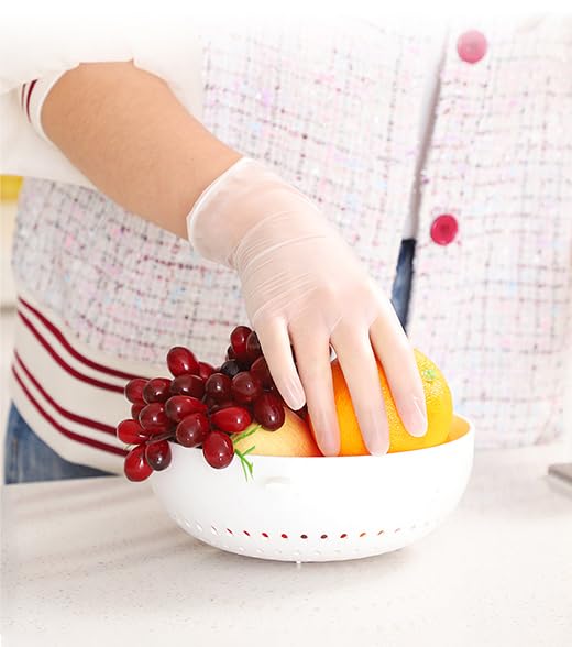 EDI Disposable Vinyl Gloves (Clear) - Powder-Free, Latex-Free (100, Small)