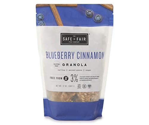 2 pack The Safe + Fair Food Company Blueberry Cinnamon Granola