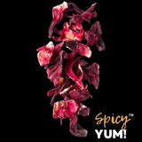 Spicy Yum! Whole Hibiscus Flowers - 2 lbs Jar with Handle | Dried Roselle (Zobo/Flor de Jamaica/Sorrel) for Tea & Cooking | Non-GMO, No Additives