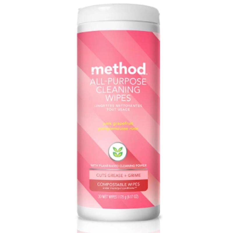 Method Pink Grapefruit Scent 6.17 oz. Wipes All Purpose Cleaner