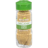 McCormick Gourmet Collection Rubbed Sage, Organic, Non GMO, Our Best Herbs & Spices, Woody-Piney Flavor Elevates Meats, Soups, Stews, Potatoes & More