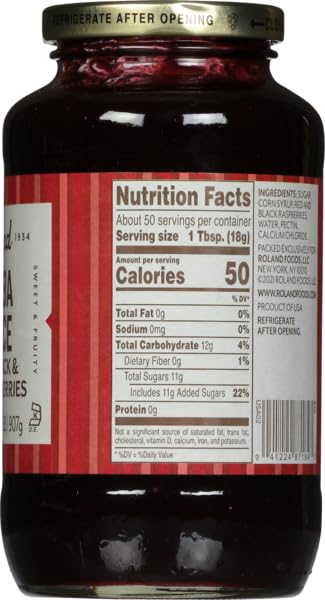 Roland Melba Sauce with Black and Red Raspberries, 32 Ounce
