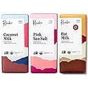 Raaka Chocolate Dairy-Free Pack | Gourmet Bean-to-Bar Dark Chocolate | Organic, Kosher, Vegan, Gluten-Free | Chocolate Lover’s Gift | 1.8oz Bars