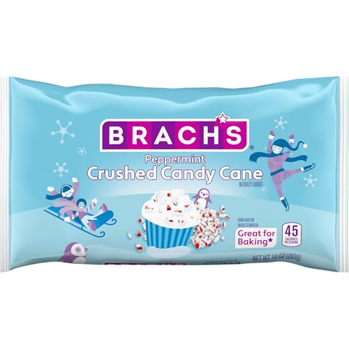 Brach's Peppermint Crushed Candy Cane Pieces, Baking and Decorating Candy Cane Pieces, 10oz
