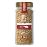 McCormick Gourmet Collection Thyme, Organic, Non GMO, Our Best Herbs & Spices, Warm, Aromatic Flavor Enhances Soups, Stews, Grilled Meats, Vegetables