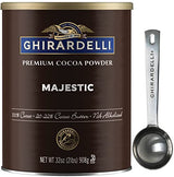 Ghirardelli Majestic Premium Cocoa Powder, 2 Pound Can with Ghirardelli Stamped Barista Spoon