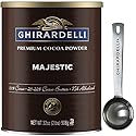 Ghirardelli Majestic Premium Cocoa Powder, 2 Pound Can with Ghirardelli Stamped Barista Spoon