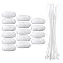 eBoot 15 Pieces Lint Traps Lint Snare Washing Machine Mesh Washer Laundry Hose Filter with 15 Pieces Cable Ties