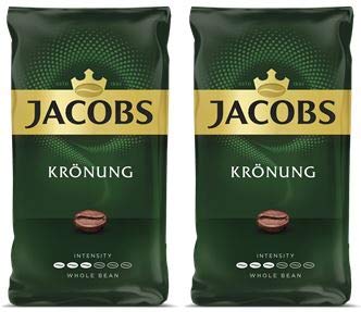 Jacobs Kronung Whole Bean Coffee 500 Gram / 17.6 Ounce (Pack of 2)