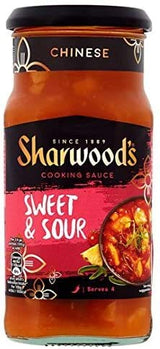 Sharwood's Sweet And Sour Cooking Sauce 425g - A Sweet, Sticky Sauce with Crunchy Vegetables and Juicy Pineapple.
