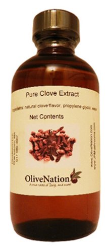 OliveNation Pure Clove Extract - 8 ounces - Kosher labeled, Gluten free, Sugar free - Spicy note to cakes, cookies, brownies, frostings and homemade i