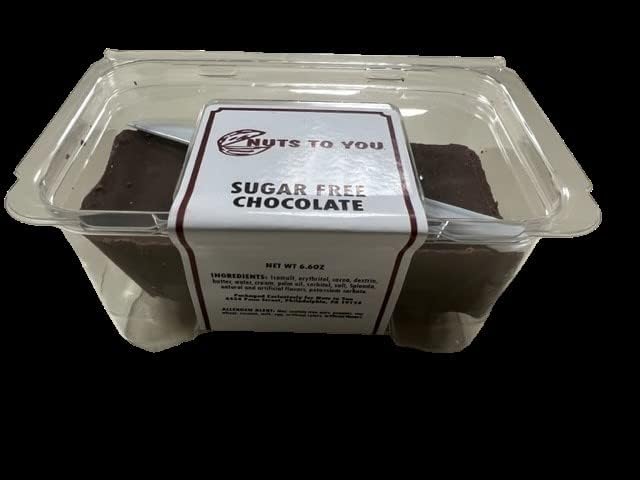 Nuts To You Sugar Free Smooth Creamy Chocolate Fudge | Fresh Gourmet Candy | Decadent and Delicious Handcrafted Fudge 6.6 Oz. (Pack of 1)