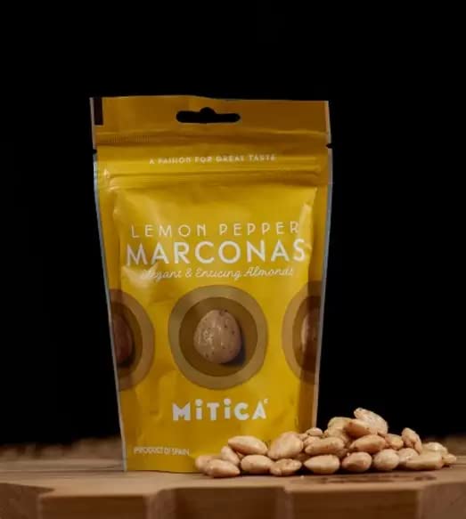 ES268 | Marcona Lemon Pepper | Almendras Marcona al Limón Picantes | 4 oz | Pack of 8