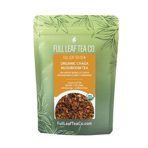 Organic Chaga Mushroom Herbal Tea - 2oz Bag (Approx. 30 Servings) | Full Leaf Tea Co.