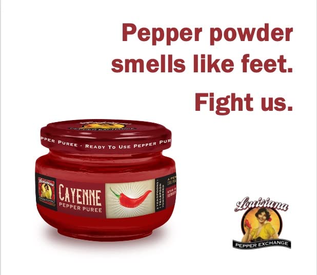 Cayenne - Louisiana Pepper Exchange - Fresh Pepper Replacement (Cayenne Pepper Puree) 1 Jar - Plant-Based, Gluten-Free. Replace Fresh Pepper