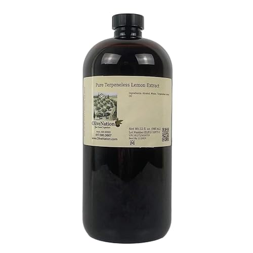 Lemon Extract - Pure and Terpeneless - Tart Lemony Flavor for Cakes - Cookies - Icing - Filling - Terpeneless - PG Free - Non-GMO - Gluten Free