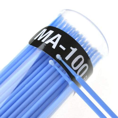 400 PCS/Pack Disposable Micro Applicator Brush Microbrushes Mutipurpose Regular(2.5mm) Blue