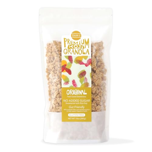 San-J Koji Granola - Original - Gluten Free - Vegan - Gut-Friendly - No Added Sugar - Made With Premium Rice Koji