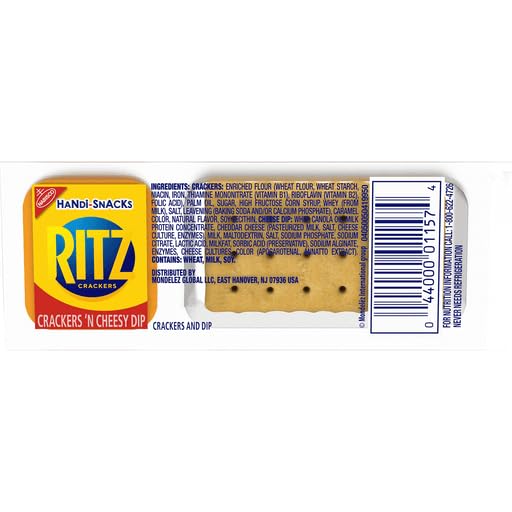 RITZ Handi-Snacks Crackers and Cheese Dip Snack Packs, 0.95 oz Packs (30 Count)