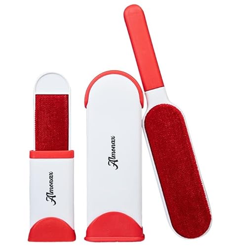 Almonax Pet Hair Removal Tool, Lint Remover Brush, Dog Hair Remover, Clothes, Couches, Furniture Lint Brush, Double-Sided Brush with Self-Cleaning